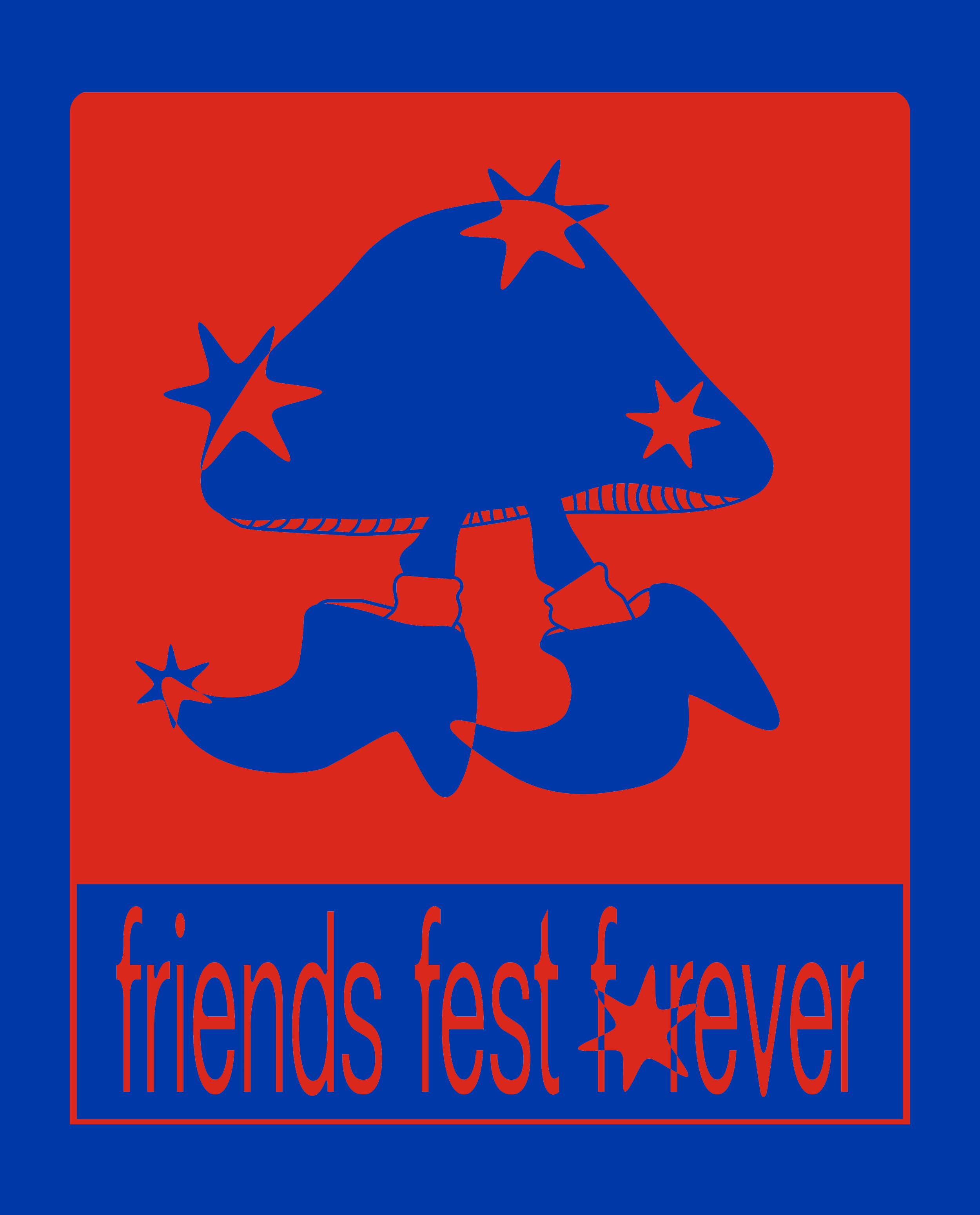blue and red