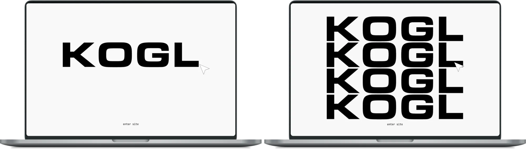 Splash option: the logomark reacted on hover