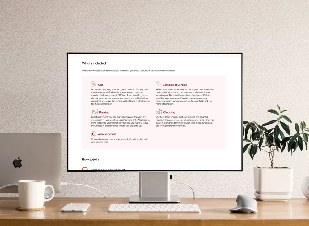 Modo website redesign