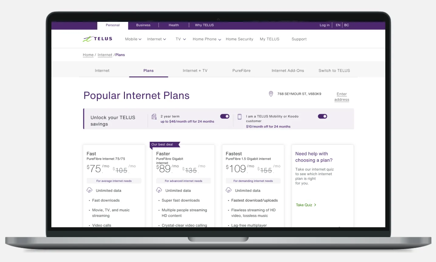 The internet plan comparison